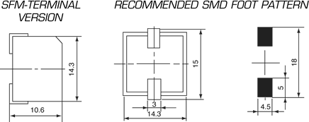 Surface Mount External Piezo Transducers sfm1443 r6 c2